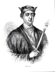 Henrik II (1133-89) (gravyr) (bundw foto)