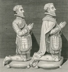 Henry Stuart, Lord Darnley ma lona uso o Charles Stuart, Earl o Lennox, tootutuli i luma o le tuugamau o lo latou tina i Westminster Abbey, na vaneina e Andrew Birrell, 1796 swed
