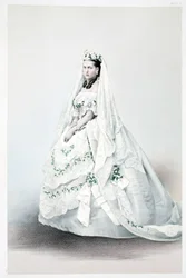 Hennes Kungliga Höghet Prinsessan Alexandra Caroline av Danmark, från A Memorial of the Marriage of Edward VII and Alexandra of Denmark, pub. 1864