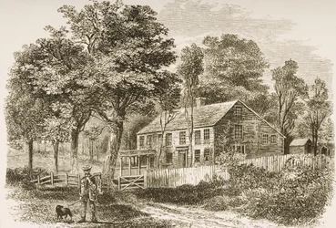 Hem för historikern William H. Prescott, Pepperill, nära Boston, ca 1870, från 