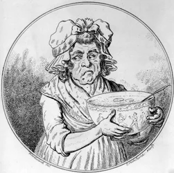 Illustration, av George Moutard Woodward, graverad av Isaak Cruickshank, publicerad av Allen&West, 1796
