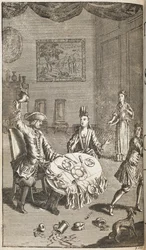 Illustration för "The Taming of the Shrew" av William Shakespeare, publicerad av Jacob Tonson, London