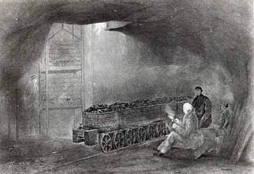 I kolgruvan, illustration från 