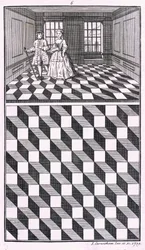 Interiör, illustration ur Various Kinds of Floor Decoration, av John Carwitham, 1739