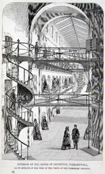 Interiör av House of Detention, Clerkenwell, från "The Criminal Prisons of London and Scenes of Prison Life" av Henry Mayhew (1812-87) och John Binn