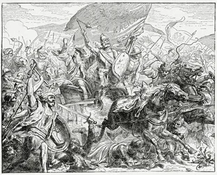 Jan Zizka på den vinnande sidan i slaget vid Grunwald 1410, 1882