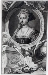 Jane Seymour, graverad av Jacobus Houbraken, 1746