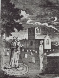 John Dee och Edward Kelly kallar de döda, från a History of Magic, publicerad i slutet av 1800-talet