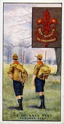 Reseprov för 1:a klass scoutmärket, 1929