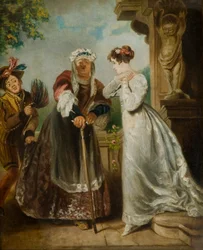 Juliet and the Nurse (olja på kort)