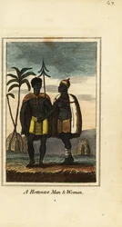 Khoikhoi man och kvinna, Sydafrika