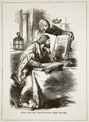 Kung Alfred översätter psalmerna