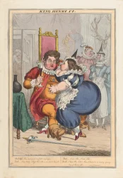 Kung Henrik IV, pub.1827 (handfärgad gravyr)