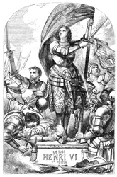 Kung Henrik VI (Henry VI, del 1) - Illustration i "" Completes de William Shakespeare"" 1866 - Illustrationerna och den allmänna formen för denna utgåva är lånade från Cassells illustrerade Shakespeare, publicerad i London