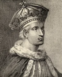 Kung Henrik VI av England, illustration från "Memoirs of Eminent Etonians", av Sir Edward Creasy, publicerad i London 1876.