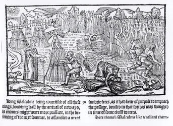Kung Malcolm av Skottland observerar jordbruksarbete, 1586