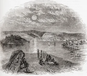 Kinsale, County Cork, Irland på 1800-talet, från Old England: Ett bildmuseum, pub. 1847