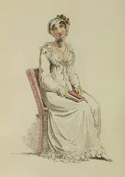 Ladies Morning Dress, modetallrik från Ackermanns Repository of Arts, 1815