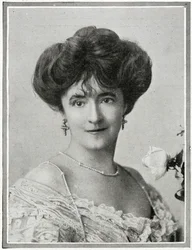 Lady Duff Gordon, detalj av passagerare på RMS Titanic, från 