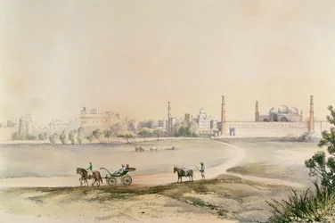 Lahore från Old Race Course, från 