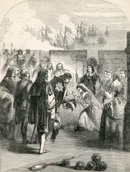 Landing of the Princess Henrietta, illustration hämtad från John Cassells Illustrated History of England, 1857