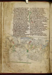 Lansdowne 782 f.26v En strid mellan riddare, från 