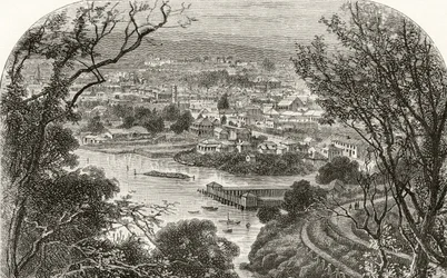 Launceston, Tasmanien, ca 1880, från 