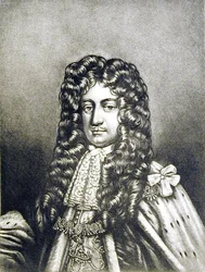 Laurence Hyde (1641-1711) 1:e earl av Rochester, illustration från Portraits of Characters Illustrious in British History, graverad av Robert Dunkarton (1744-c.1817) (mezzotint)