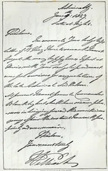 Brev från William IV till Lady Nelson, 1827, publicerat i 
