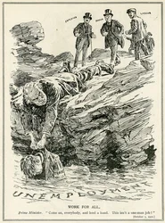 Lloyd George säger åt arbetsgivare, bankirer och arbetstagare att samarbeta för att besegra arbetslösheten, 1921
