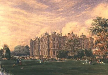 Longleat House, Wiltshire, ca 1850 (akvarell)