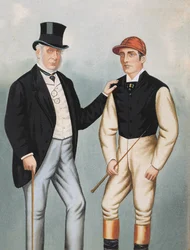 Lord Falmouth och Fred Archer (1857-1886) (wc på papper)