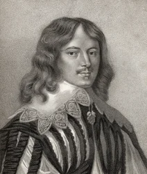 Lucius Cary, graverad av Bocquet, illustration från 