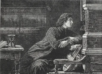 Luther at the Casement, illustration från The History of Protestantism av James Aitken Wylie (1808-1890), pub. 1878