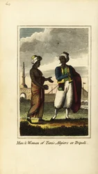 Man och kvinna från Tunis, Alger eller Tripoli