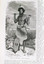 Människan i New South Wales, från "The History of Mankind", Vol.1, av professor Friedrich Ratzel, 1896.