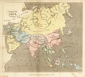 Karta över Asien, tidigt 1800-tal