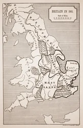 Karta över Storbritannien 593, tryckt av Stanfords Geographical Establishment