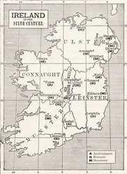 Karta över Irland på 500-talet, ur boken 