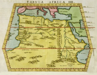 Karta över Nordafrika, ca 1580-talet