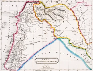 Karta över Syrien, Mesopotamien, Assyrien etc., ur Butlers The Atlas of Ancient Geography, utgiven i London, omkring 1829