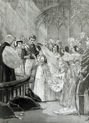 Giftermål mellan drottning Victoria (1819-1901) och prins Albert (1819-61) vid St. James