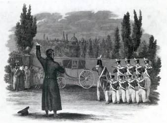 Marskalk Ney sköt sig själv med kommandoordet, publicerat av Thomas Kelly, 1816