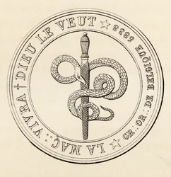 Frimurarssigill, ur «The History of Freemasonry, volym III», utgiven av Thomas C. Jack, London, 1883