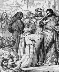Mått för mått - Illustration i "" verk komplett av William Shakespeare"" 1866 - Illustrationerna och den allmänna formen för denna utgåva är lånade från Cassells illustrerade Shakespeare, publicerad i London