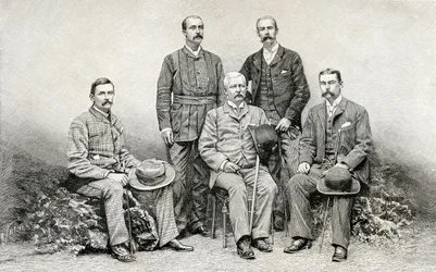 Medlemmer af Sir Henry Morton Stanleys Emin Pasha Relief Expedition, 1890 (trægravering) Sverige