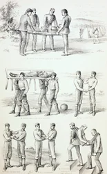 Metoder för att bära skadade personer, c.1890