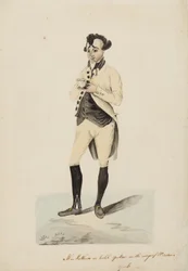 Mr Matthews som Caleb Quotem i Wags of Windsor, York, c.1820