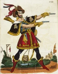 Mr Ransford som Wolfe, rånaren och mördaren, frontespis ur 
