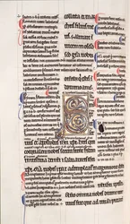 Ms.27, f.109v: Sida från en blankad kopia av Nya testamentet (vellum)